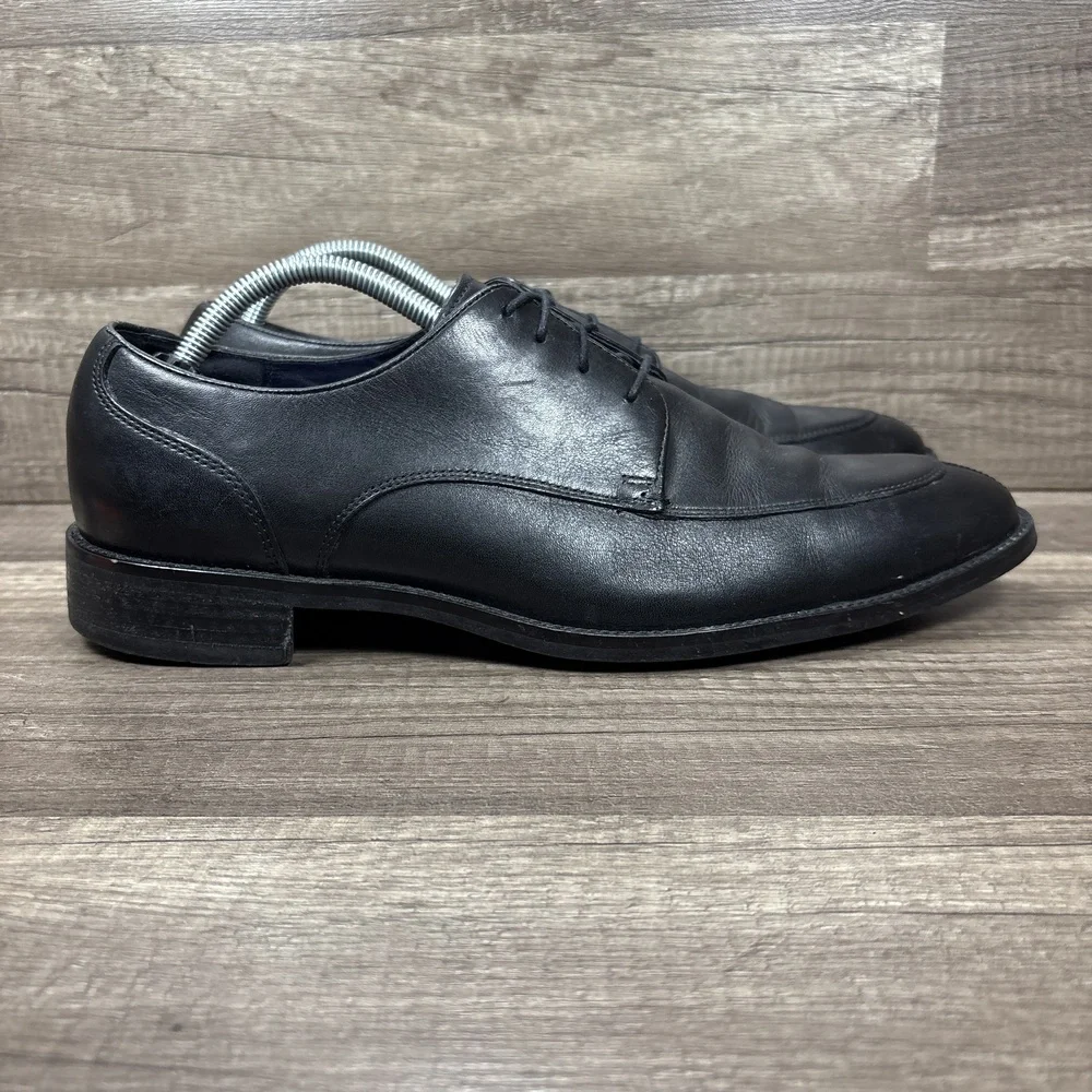 Cole Haan Lenox Hill Split Toe Leather Black Mens US Size 10.5 C11627 Shoes